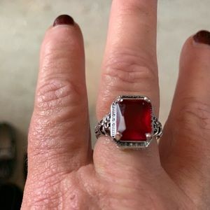 NWOT Sterling Silver Natural Garnet ring. $12 Firm